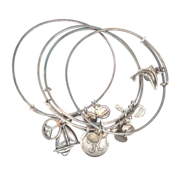 4 Used Alex and Ani Bracelets - Picture 1 of 6
